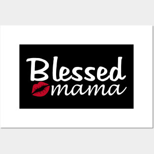 Blessed Mama Mama's Blessing Mommy and Me Shirts Mom and Daughter Matching Outfits Mama and Baby Girl Shirts Posters and Art